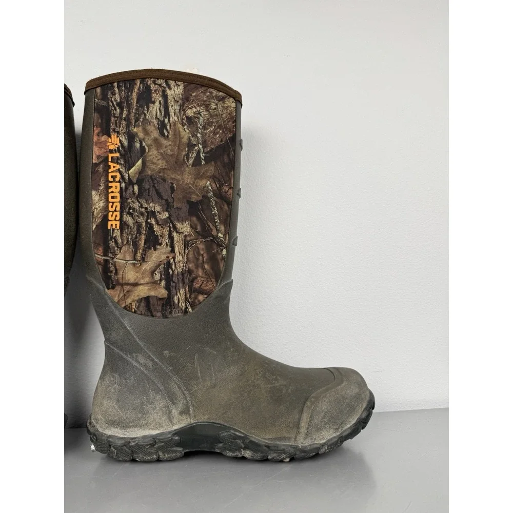 Lacrosse Rubber Hunting Boots Mens 12 Alpha Lite Camo‎ Waterproof Gray Work 16